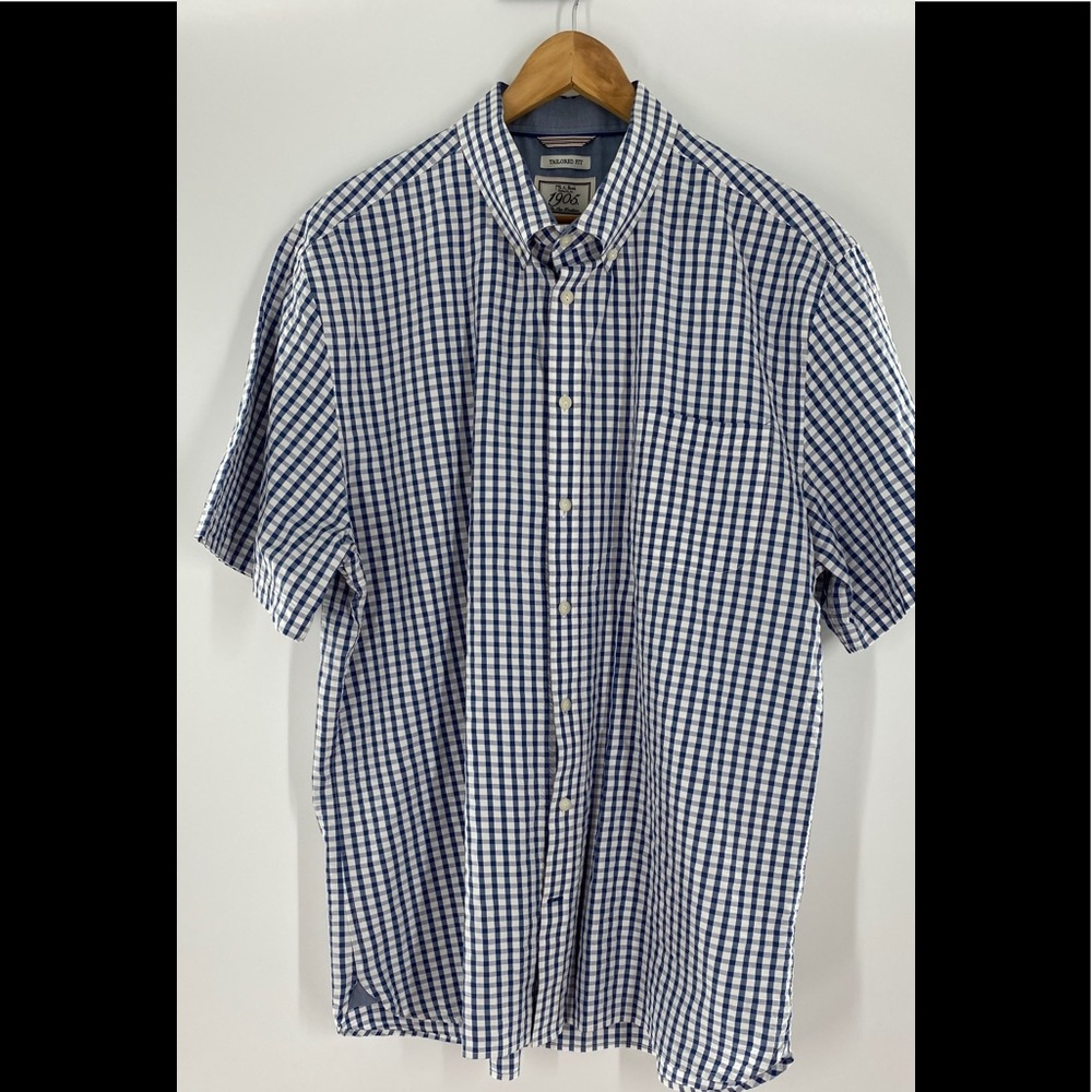 Jos Bank Men Shirt Blue White Sz. XL